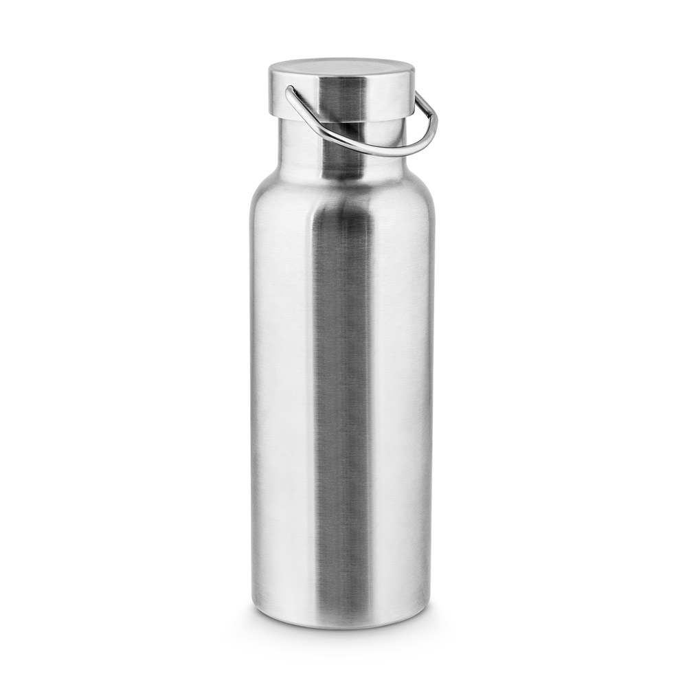 GARRAFA TÉRMICA EM AÇO INOX 36% RECICLADO DE PAREDE DUPLA ISOLADA A VÁCUO (810 ML)