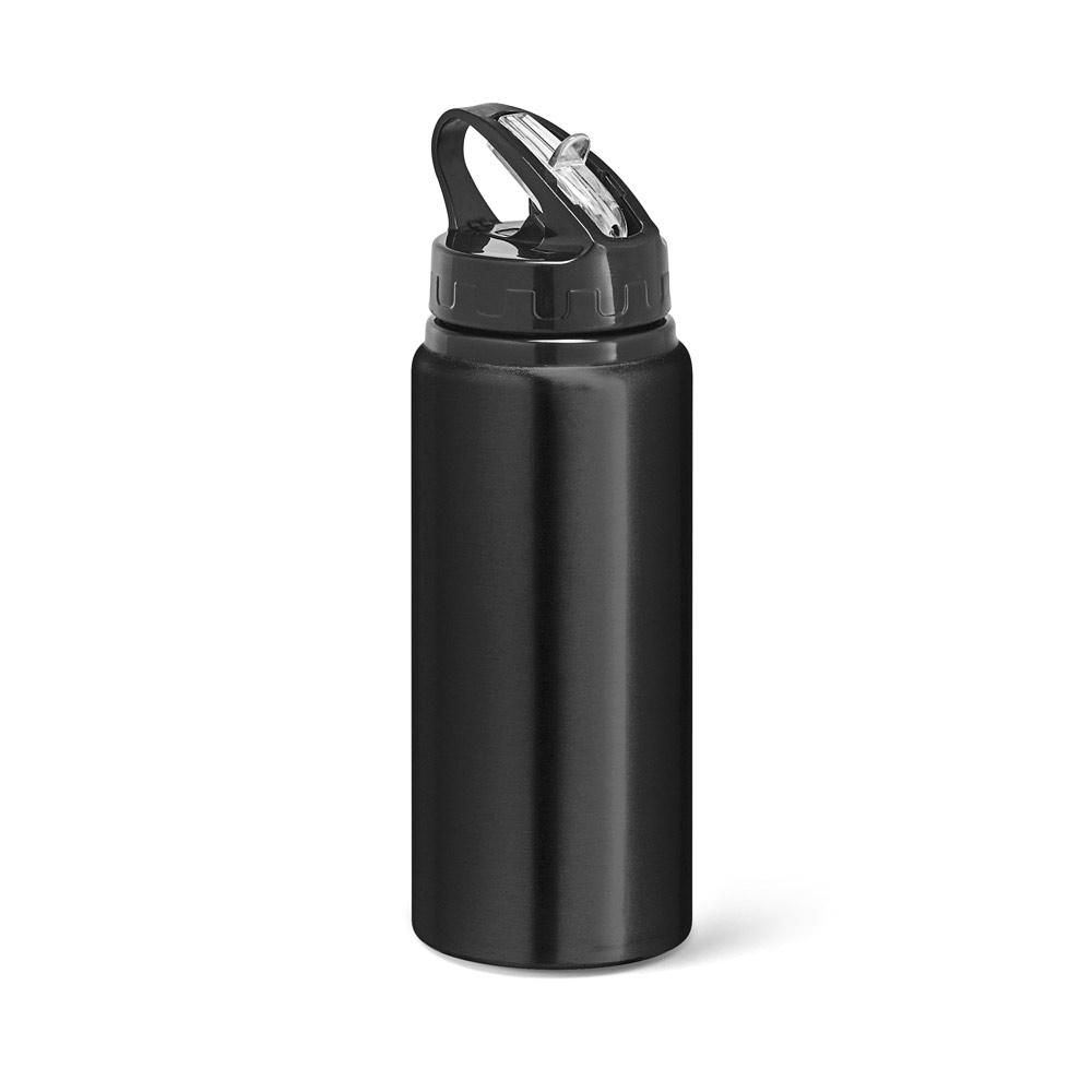 SQUEEZE EM ALUMÍNIO, COM BICO DE CANUDO FLIP E CANUDO (670 ML)
