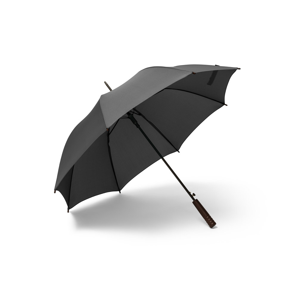 GUARDA-CHUVA EM 100% POLIÉSTER RECICLADO PONGEE 190T COM ABERTURA AUTOMÁTICA