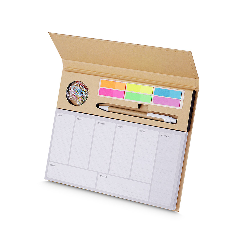 Mini Caderno com Planejamento Semanal - Kraft