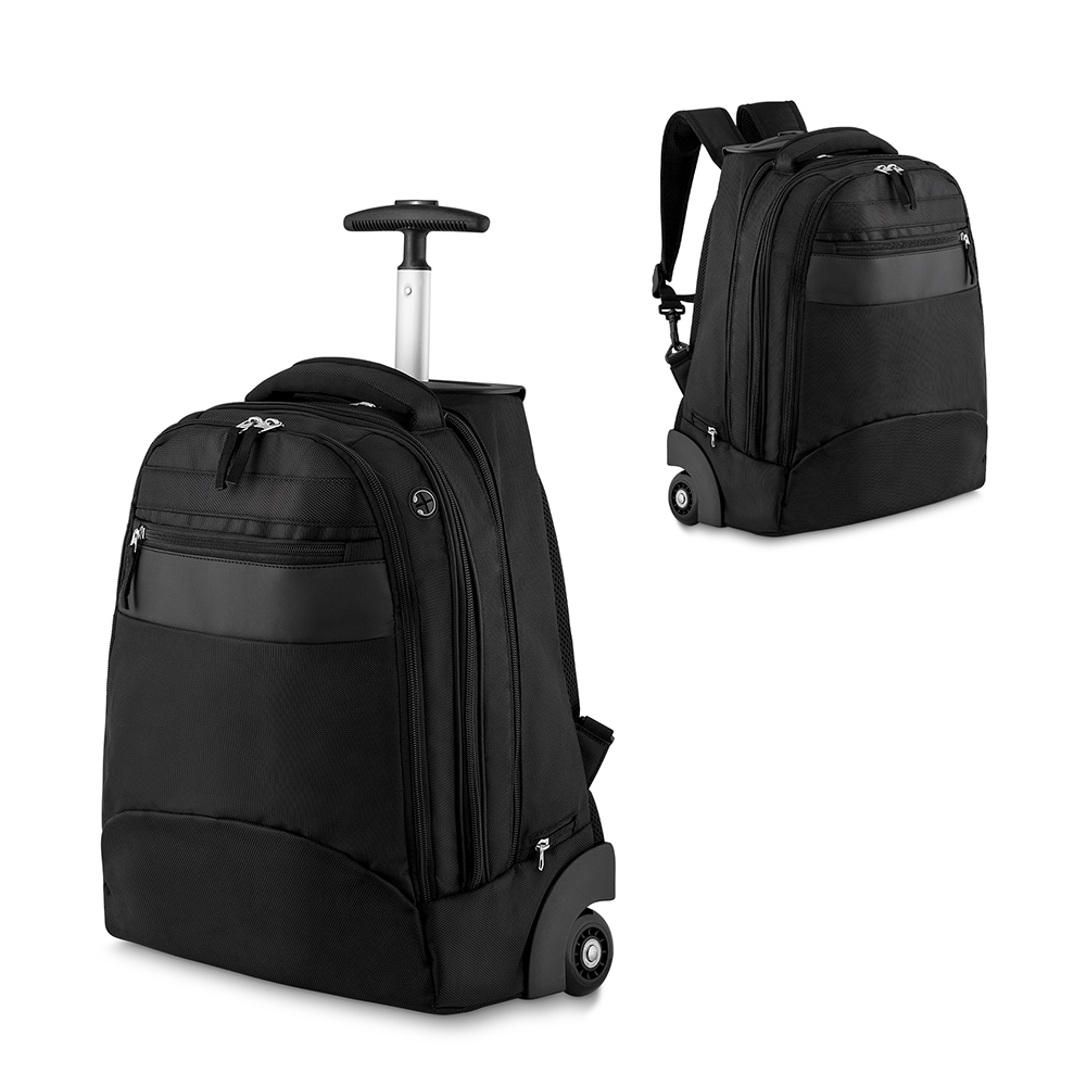 MOCHILA COM RODINHAS EM POLIÉSTER 1680D
