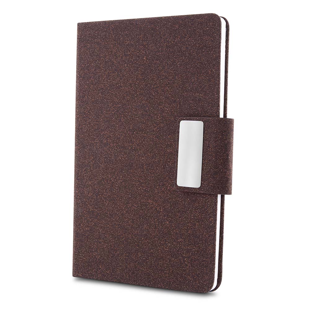 CADERNO A5 EM PU E FIBRA DE CAFÉ OU CHÁ - CAFÉ