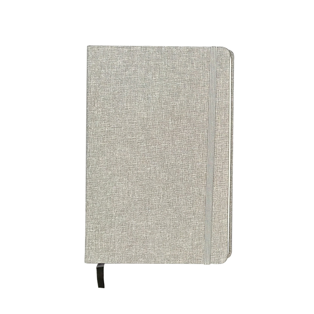 Caderno A5 de Capa Dura em Tecido Poliéster Reciclado (100% RPET), com Páginas Pautadas