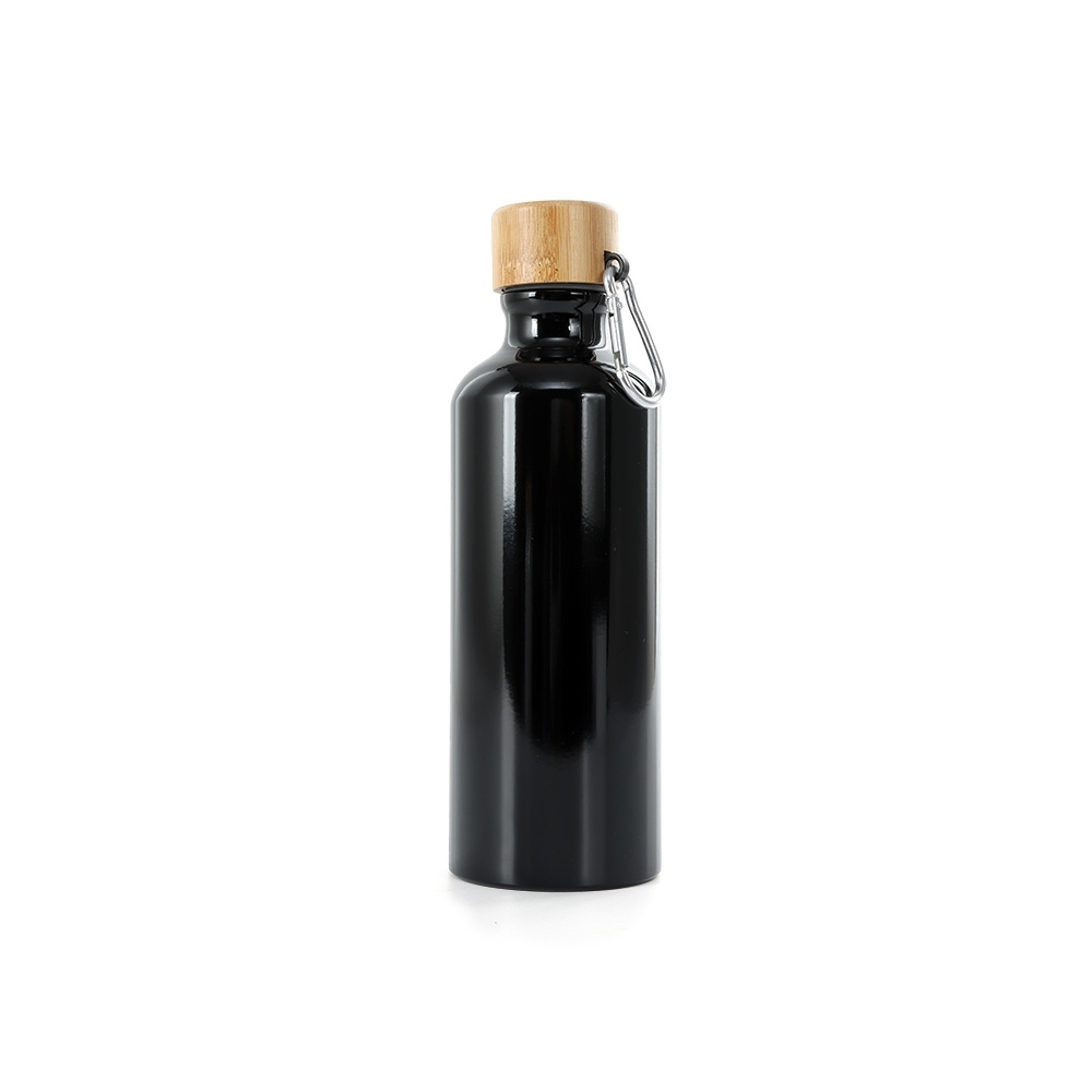Garrafa Alumínio 500ml Tampa Bambu