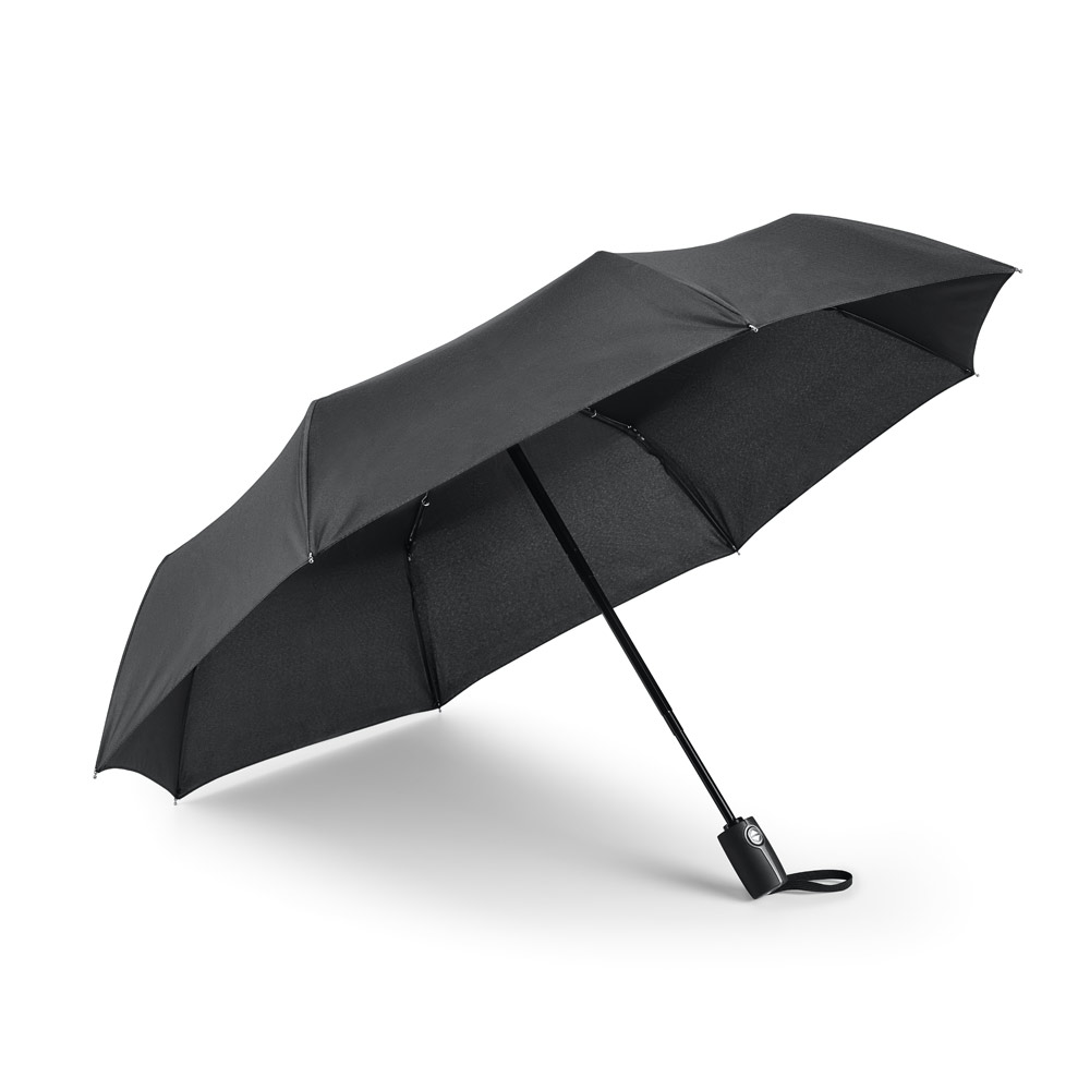 GUARDA-CHUVA, DOBRÁVEL, EM PONGEE 190T COM ABERTURA E FECHO AUTOMÁTICO