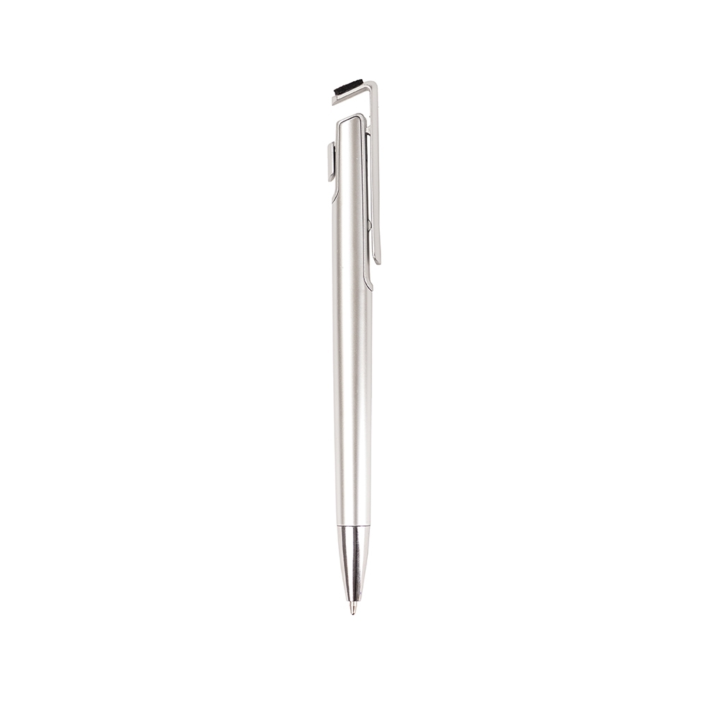 CANETA PLÁSTICA COM SUPORTE PARA CELULAR
