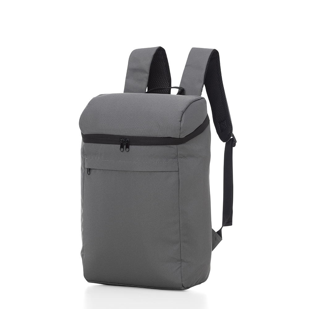 MOCHILA/BOLSA TÉRMICA EM POLIÉSTER 600D - CINZA