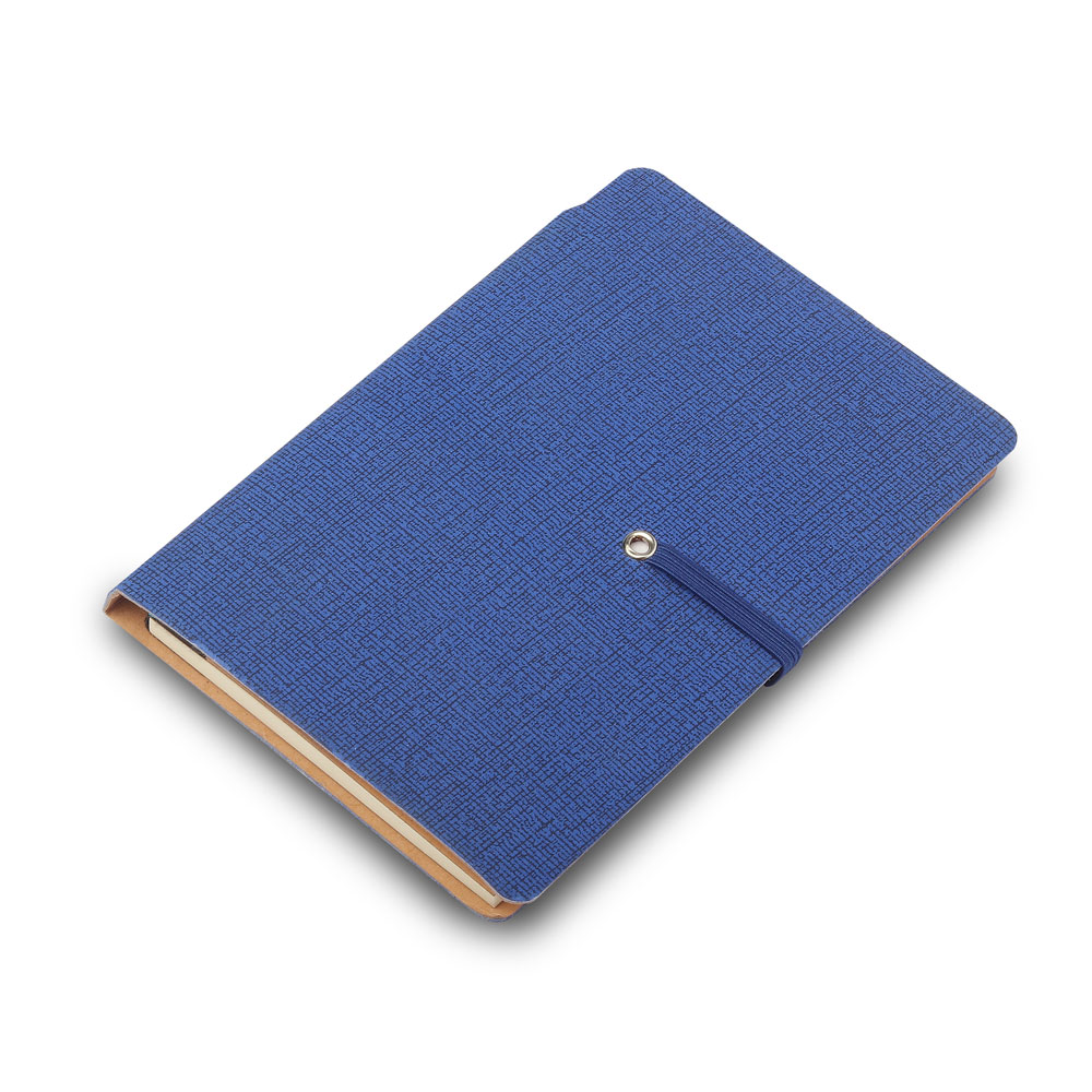 MINI CADERNO A6 COM ELÁSTICO - AZUL