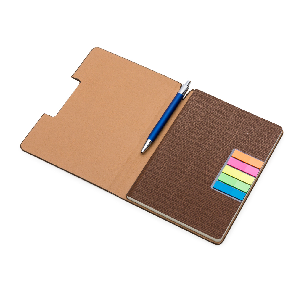 CADERNO A5 CAPA EM PU - MARROM