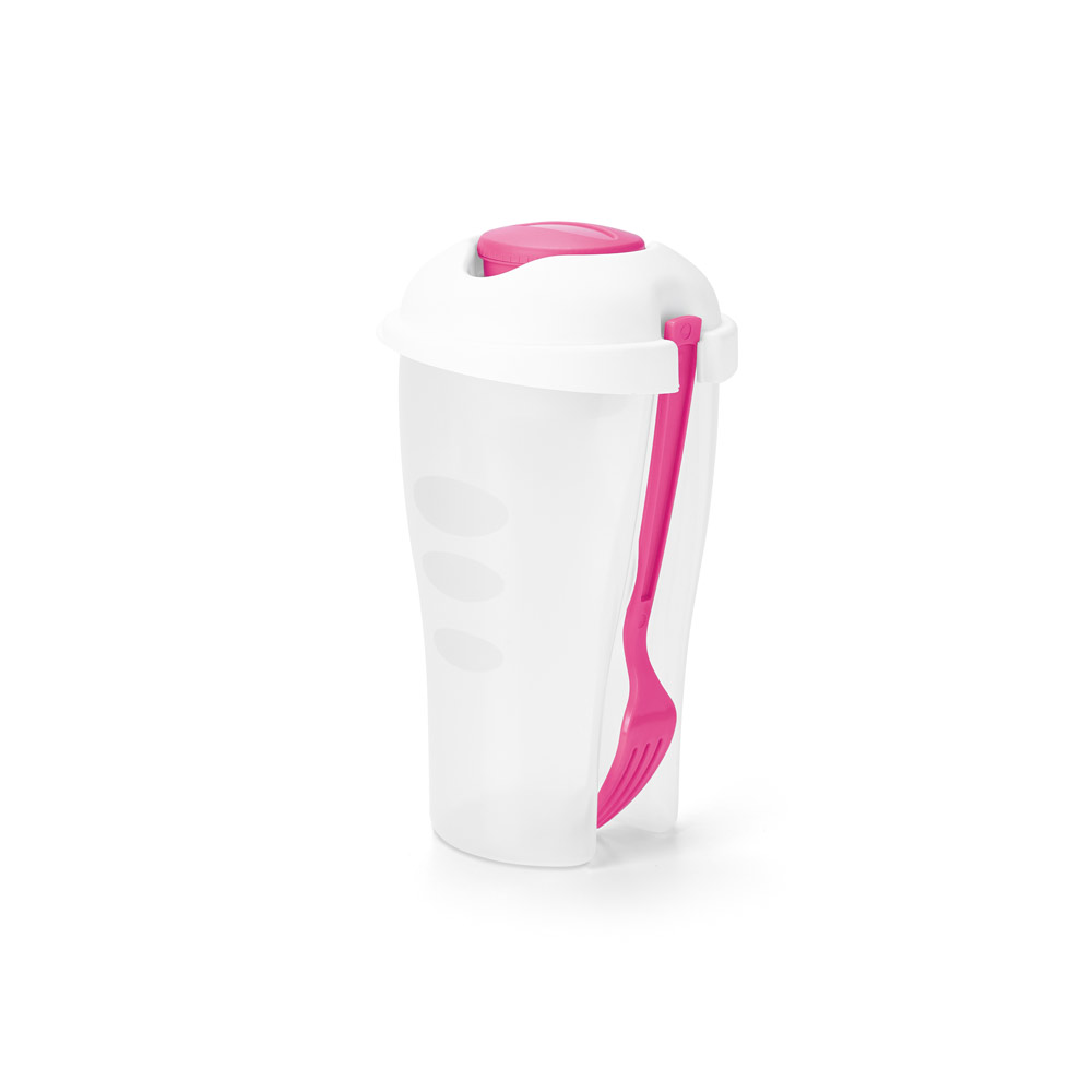 COPO PARA SALADA EM PP COM GARFO E MOLHEIRA 850 ML