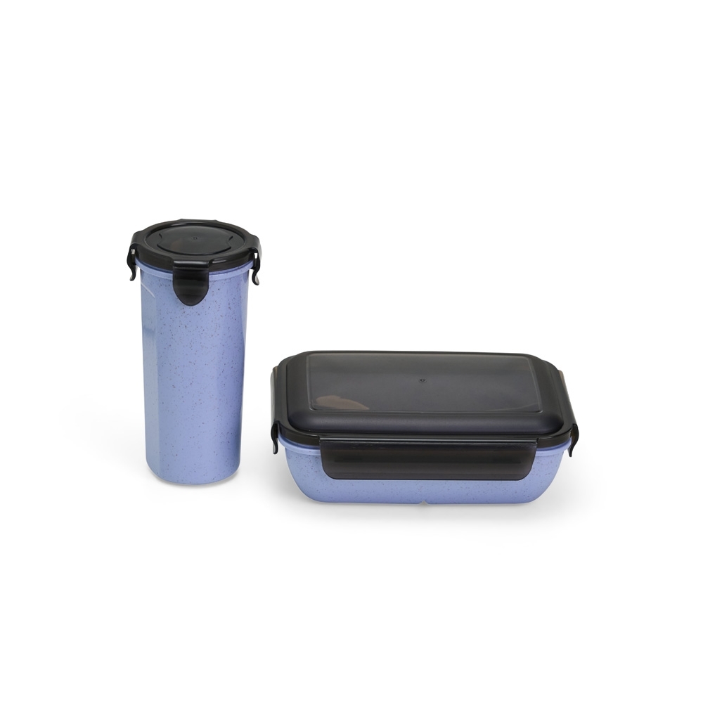 KIT COPO E MARMITA FIBRA DE BAMBU