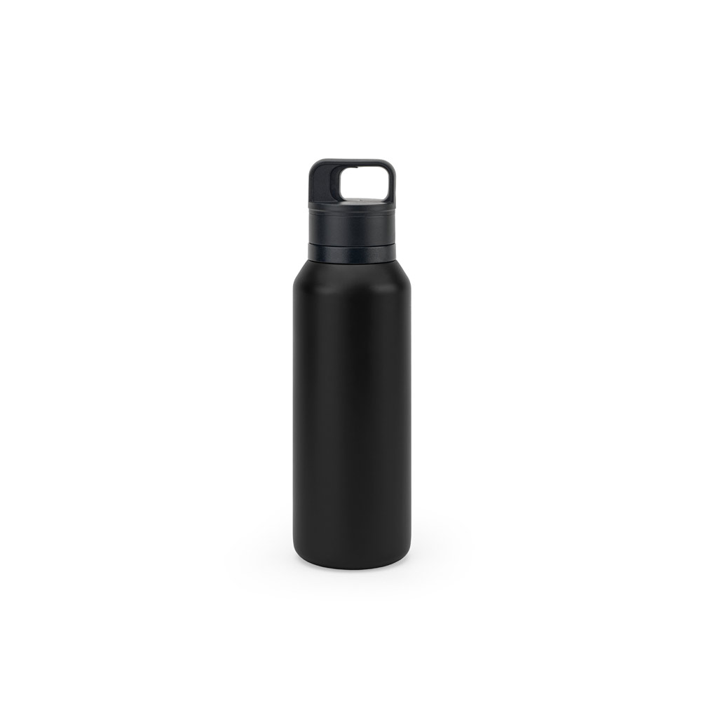 GARRAFA TÉRMICA EM AÇO INOX 91% RECICLADO COM PAREDE DUPLA ISOLADA A VÁCUO (590 ML)