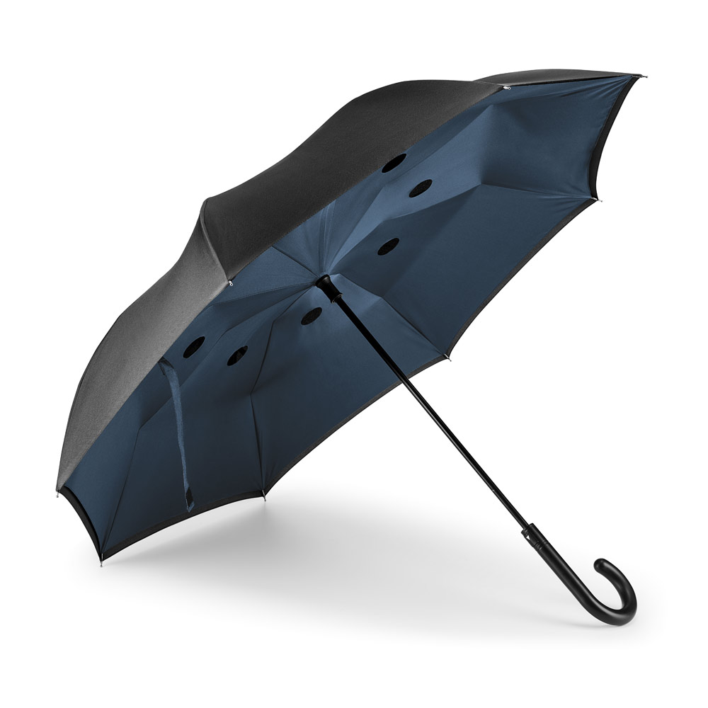 GUARDA-CHUVA, REVERSÍVEL, EM POLIÉSTER PONGEE 190T