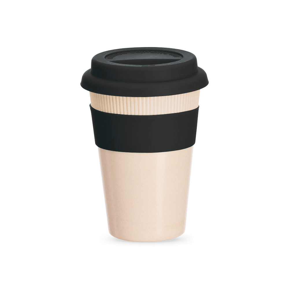 COPO FIBRA DE BAMBU - PRETO, 450ML