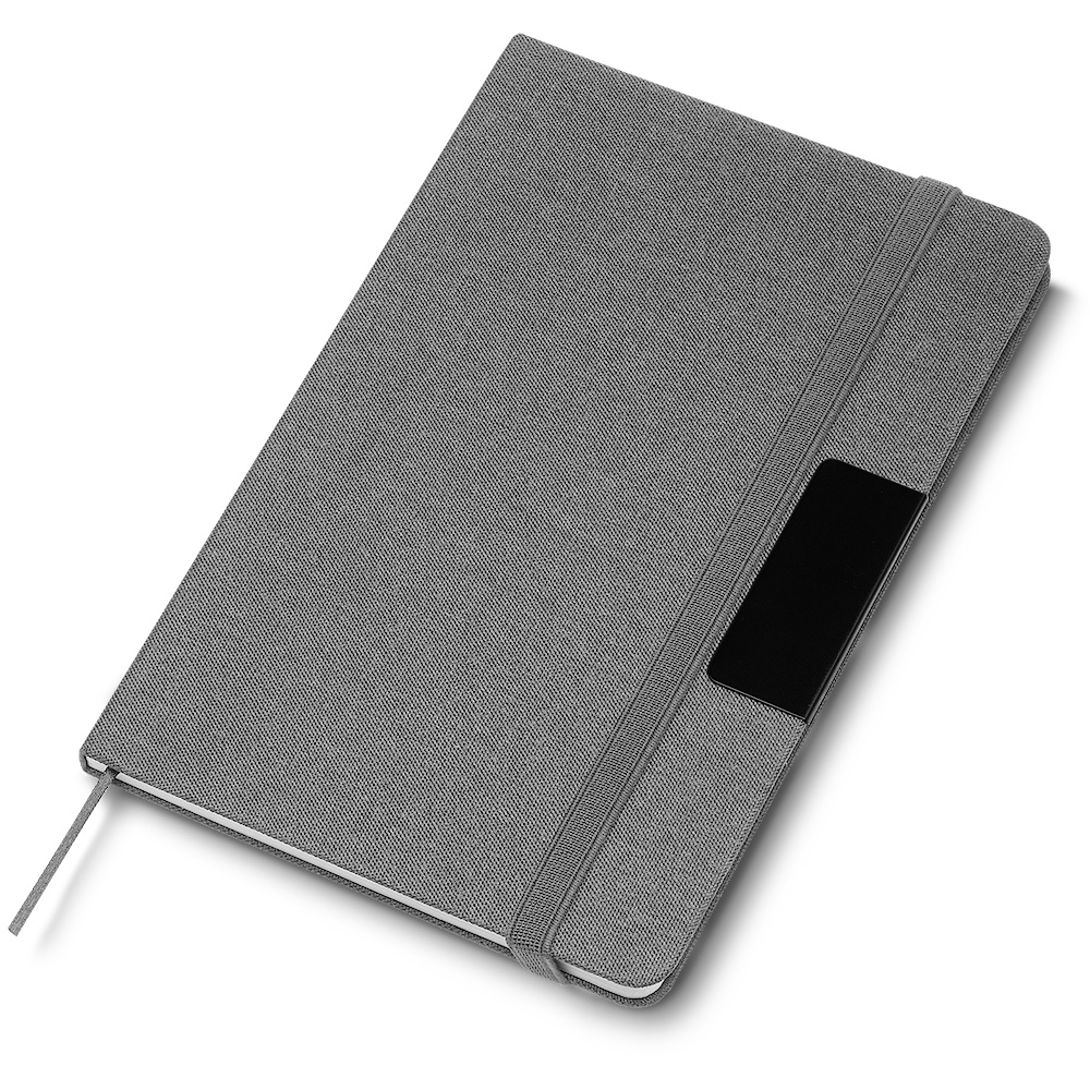 CADERNO A5 CAPA EM RPET - CINZA