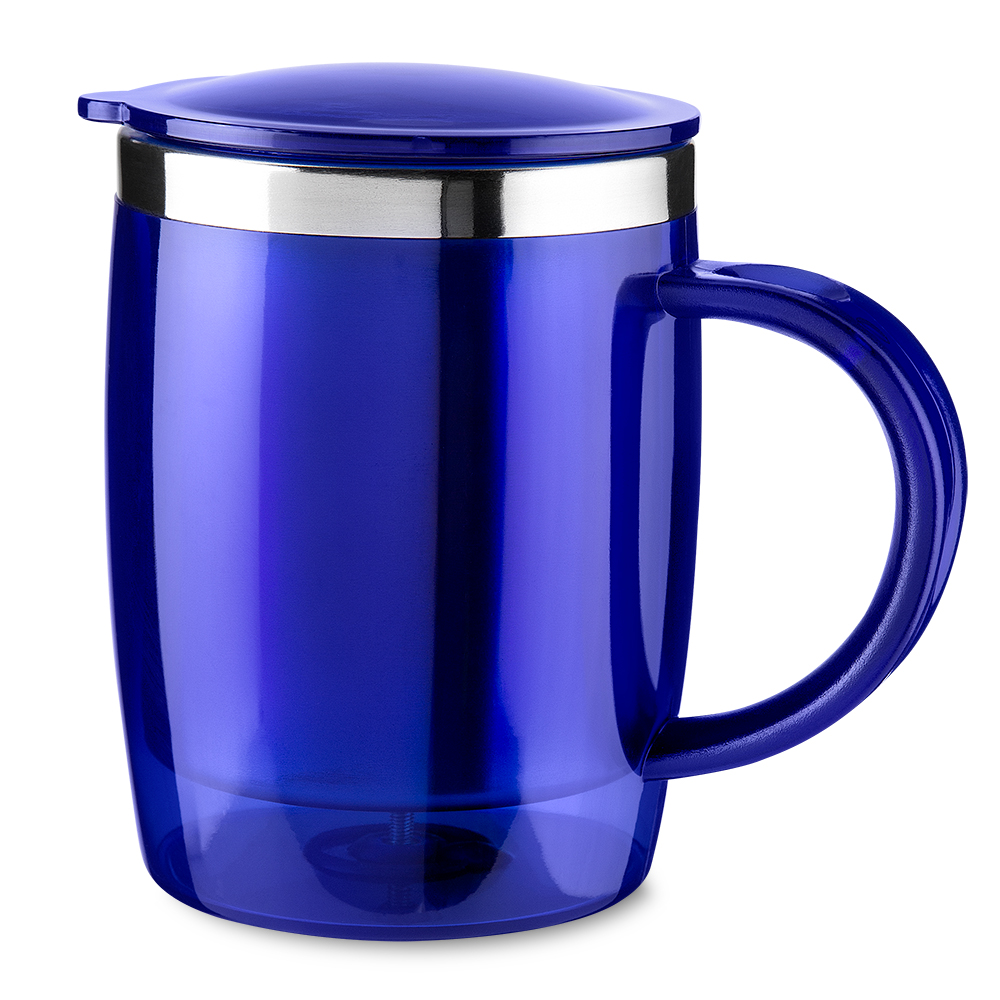 CANECA PLÁSTICA PP - AZUL, 400ML
