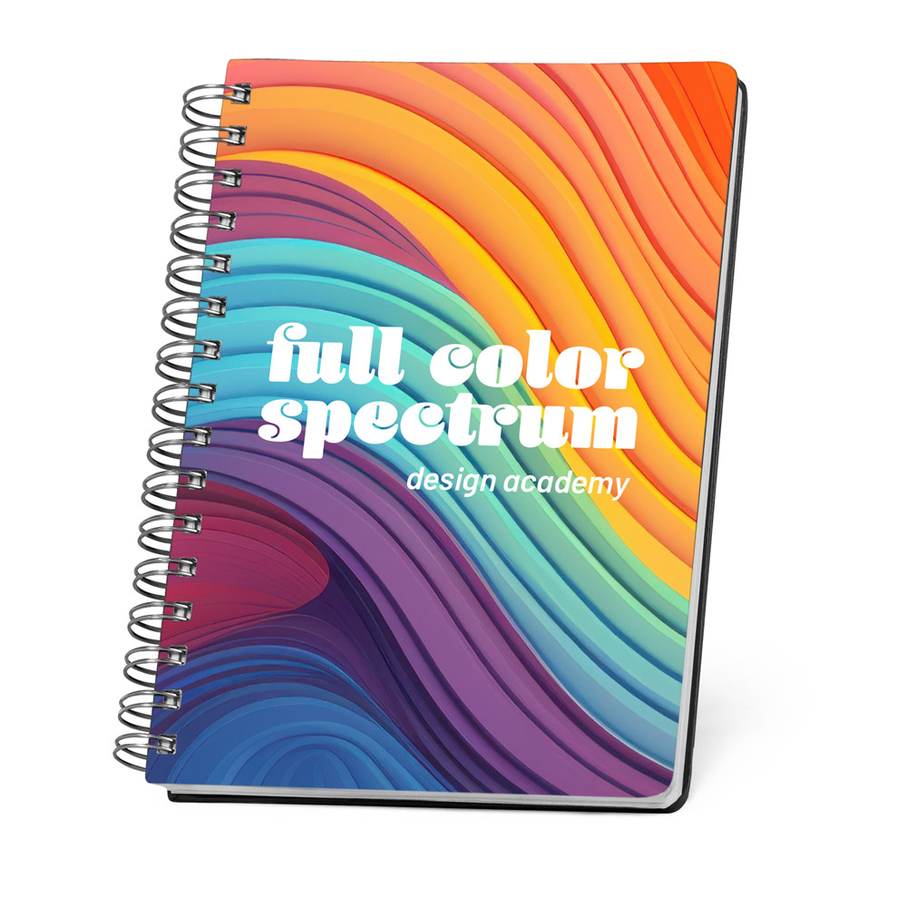 Golding B5 - "Full Colour". Caderno B5 com Argolas e Capa em PVC para Personalização em "Full Colour"